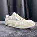 European American Trend Guangzhou Single Shoes Nappa Calf Leather Black And White Thick-soled Lace-up Low-top Men's_vogvips.com