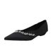 Light Mature Style ~ French Rhinestone Pointed Flat For Women Shallow Mouth Invisible Height Increase Boat Shoes Slip-On_vogvips.com