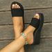 Cross-border 5cm Wedge Heel Thick-Soled Flip-Flops Women, Summer Solid Color Non-Slip High-Heel Women's Sandals,_vogvips.com