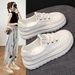 thick-soled Little White Shoes Women's Sports And Leisure Shoes Breathable And Heightening Lightweight Soft Baseplate Shoes_vogvips.com
