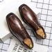Large Size New Fashion Men's Business Formal Trendy Simple Square Toe Leather Derby Shoes_vogvips.com
