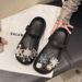 Women's Summer Ballet Clogs, EVA Soft Elastic, Slimming, Iridescent, With Glass Flowers Pearls, For Home And Outdoor_vogvips.com