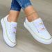 Women's Large Size 23 Thick Bottom Chain Sports Style Low Top Casual Shoes Leather Lace-Up Single Shoes American Design_vogvips.com