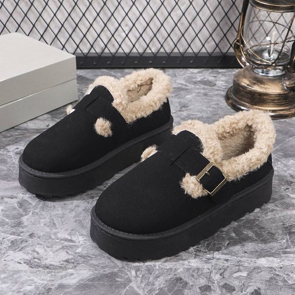 For Women In 25, A New Style Of Round-toed Warm Cotton Shoes For Outerwear_vogvips.com