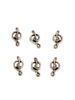 6-piece Gothic Hip Hop Musical Note Double-Sided Decorative Accessories Set, DIY Home Decor And Crafts, Shoe DIY Decorations, Halloween_vogvips.com