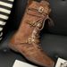 Li Xiaoli Recommended Flat Inner Height Increasing Martin For Women 2025 New Boxing Suede Leather Lace-up Short German_vogvips.com