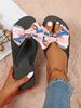 Summer New Style Flip Flops For Women To Wear Outside Fashionable Women's Sandals Slippers For Women Thick Bottom Large Size Bow_vogvips.com