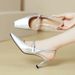 Baotou Sandals For Women 2025 New Summer French Style Mary Jane Single Shoes Silver One Strap Thin Heel High Heels_vogvips.com