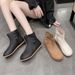 Flat Slip-On Short For Women 2024 Autumn Winter New Artistic Forest Style Martin Soft Sole Personality Fashion Boots_vogvips.com