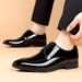 2024 New Large Size Men's Leather Summer Breathable Business Formal British Style Casual Soft Sole Black Shoes For Men_vogvips.com