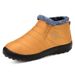 Cross-Border Couple Style Large Size Snow With Fleece Lining Thickened Cotton Polyurethane Warm Short Boots Cold-Proof_vogvips.com