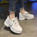 New White Thick Soled Height Increasing Board Casual Student Women's Fashionable Dad Shoes, Xiaoxiang Sports Shoes_vogvips.com