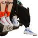 Feiyue Women's Canvas Shoes Versatile High-Top Sneakers New Letter Print White Shoes Trendy Couple Casual Shoes Men_vogvips.com