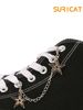 Grunge Single-pack Punk-style Unique Five-pointed Star Pendant Shoe Chain, Suitable For Casual Shoes, Sneakers, Canvas Shoes, Boots, DIY Shoe Decoration, Detachable And Reusable, Boot Ornament._vogvips.com
