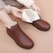 1178225343@qq.com Mom Cotton Winter Warm Non-slip Soft Sole Short Boots Grandma Middle-aged Women's Fleece-lined Elderly Leather Shoes_vogvips.com