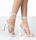 The Latest Internet Celebrity Of 2024 Summer High-heeled Sandals With Square Toe And Ankle Loop Straps, Shaped Heel Fashion Shoes_vogvips.com