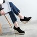 Women's Chunky Heel Boots – Slip-Resistant Platform Wedges With Breathable Lining | Winter Ankle Booties (Black/Deep Blue, EU 34-41)_vogvips.com