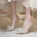 2025 Spring And Autumn High Heels Pointed Toe Stiletto Heel Backless Shoes Transparent Bow Rhinestone Sandals For Women_vogvips.com
