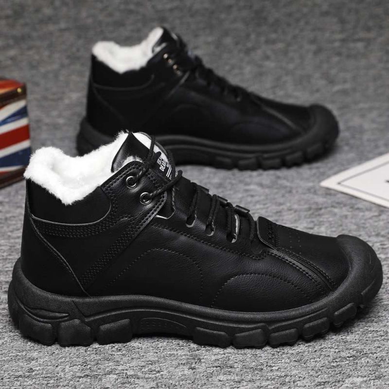European Warm Series Martin Boots Winter Cotton Work New Waterproof Versatile Men's Casual Student Trendy Shoes_vogvips.com