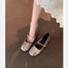 Su YINYIN Same Style Height Increasing ~ Ultra Soft French Square Buckle Flat Ballet Shoes Women Mary Jane Flats_vogvips.com