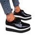 European And American Style Large Size Thick-Soled Platform Shoes For Women 2023 Autumn Winter New Lace-Up Square Toe Patent Leather Thick-Soled Wedge Height-Increasing Shoes_vogvips.com