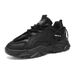 Spring New Breathable Men's Trend Versatile Black Sports Casual Thick Sole Dad Shoes_vogvips.com
