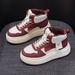 thick-soled Little White Shoes Women's Heightening Little White Shoes Casual Classic Female Student Board Shoes_vogvips.com