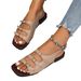 Sandals For Women In Summer 2025, New Plus Size Beach Buckle Soft Soled Flat Roman Sandals_vogvips.com