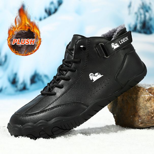 Warm Men's Casual Shoes Short Boots Outdoor Casual Men's And Women's Boots Fleece Large Size Men's Shoes Martin Boots_vogvips.com