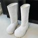 Autumn Winter New Thick Slip-On Fleece-Lined Thickened Warm Snow Boots Casual Versatile Short Mid-Calf Furry Women's_vogvips.com