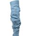 Denim Over-the-Knee Boots With Ruched Fashion High Heels, Stiletto Boots, Women's Shoes Manufacturer_vogvips.com