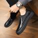 Fashion Black Casual Board Shoes Minimalist And Classic Design Style Office And Driving Daily Outdoor Walking Youth Quality Shoes Hot_vogvips.com