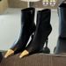 Metal Small Square Head Thin Heel High Heel Short Shoes Versatile Fashionable Comfortable Side Zipper Short Boots Women_vogvips.com