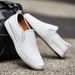9933 Spring And Autumn Men's Casual Large Size, Low-top Slip-on Leather Shoes, Genuine Cowhide, Flat Handmade Sneakers_vogvips.com
