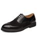 Euro Step 2025 Autumn New Brogue Formal Business Men's Leather British Casual Shoes Large Size_vogvips.com