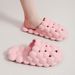 Summer New Poop Feeling Bubble Lychee Style Soft Bottom Indoor Slippers, Home Bathroom Shower Cool Slippers For Women_vogvips.com