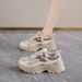 Dad's For Women New Autumn Korean Version Versatile Women's Thick Sole Height Increasing Breathable Sports Mesh_vogvips.com