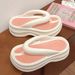 Nw EVA Flip-flops For Womn, Summr Thick-sold Hight-incrasing Non-slip Fashion Thong Sandals, Cross-bordr_vogvips.com