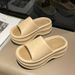 EVA Thick Soled 7cm Slippers For Women In Summer, Korean Version, Height Increasing, Poop Like, High-heeled, One-piece_vogvips.com