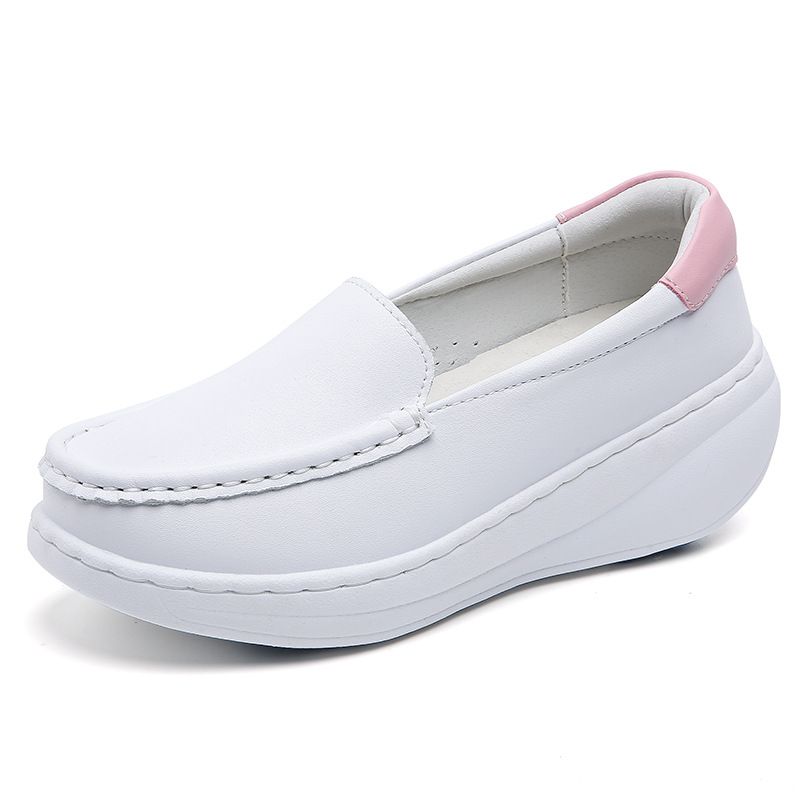 Nurse Shoes Breathable Soft-soled White Platform Shoes_vogvips.com
