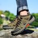 Men's Suede Hiking Shoes - Low-Cut Outdoor Trail Sneakers For Wide Feet (Durable & Breathable)_vogvips.com