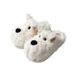 DIMIFEI Scrawled Puppy Cotton Slippers For Women Winter Indoor Non-Slip Warm Half-Wrapped Plush Soft Sole Furry Shoes_vogvips.com