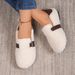 Women's Slip-On Winter Booties - Plush Faux Fur Lined House Shoes With Memory Foam (White/Brown/Black)_vogvips.com