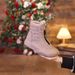 Women's Snow New Year Cotton Shoes Winter Fleece Lined Thickened Martin Thick Sole Waterproof Northeast Short Boots_vogvips.com