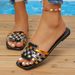 Plus Size Women's Casual Flat Shoes Colorful Woven Slippers Fashionable Versatile Flat Footwear_vogvips.com