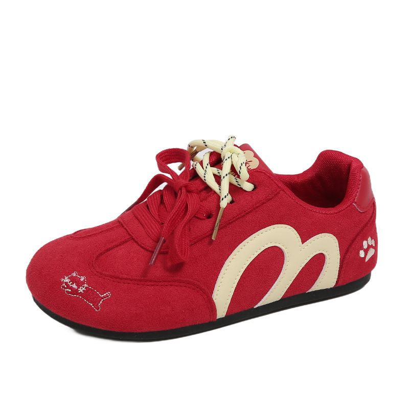 Tide Forrest Gump Shoes Female Embroidery Student Sports Breathable Casual Thick Bottom_vogvips.com