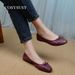 2026 New Model Soft Sole Eggroll Cross-Border Trade, Black Versatile Shallow Women's Flats With Bow, Comfortable Shoes_vogvips.com