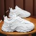 Spring New Breathable White Men's Korean Version Trendy Versatile Thick Soled Sports Casual Dad Shoes Men_vogvips.com