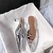 Chuyuji Women's Elegant Thin-Heeled Shoes 2026 Summer New Simple Casual Slip-On Cross-Strap Closed-Toe Mules_vogvips.com