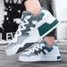 New Men's Low Top Mesh Breathable Fashion Week White Color Blocked Trendy Skateboarding Casual Shoes_vogvips.com